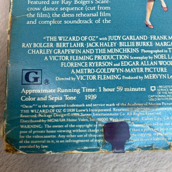 Wizard Of OZ (1939-1989) VHS Limited Edition, 50th Anniversary w/Booklet - Picture 6 of 6